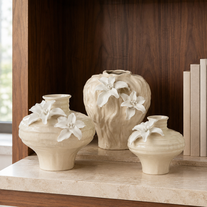 Ember Glazed Lily Vase