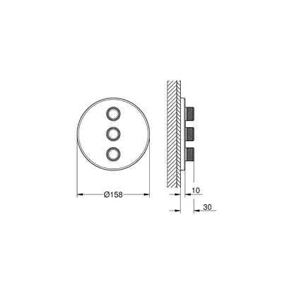 Grohe 3 Way Diverter Smartcontrol 29122000 - Chrome Finish