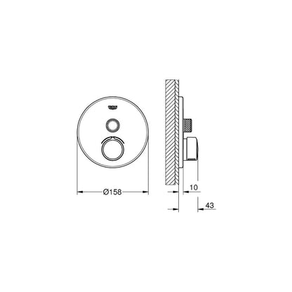 Grohe 1 Way Diverter Smartcontrol 29144000 - Chrome Finish
