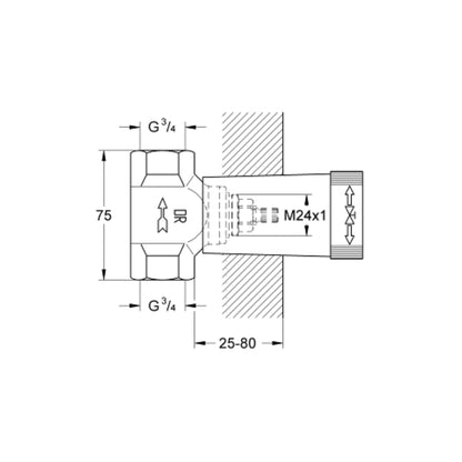 Grohe Stop Cock Valve 29802000 - Chrome