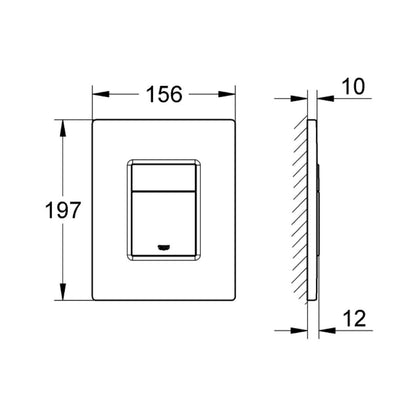 Grohe Flush Plate Skate 38732DL0 - Brushed Warm Sunset