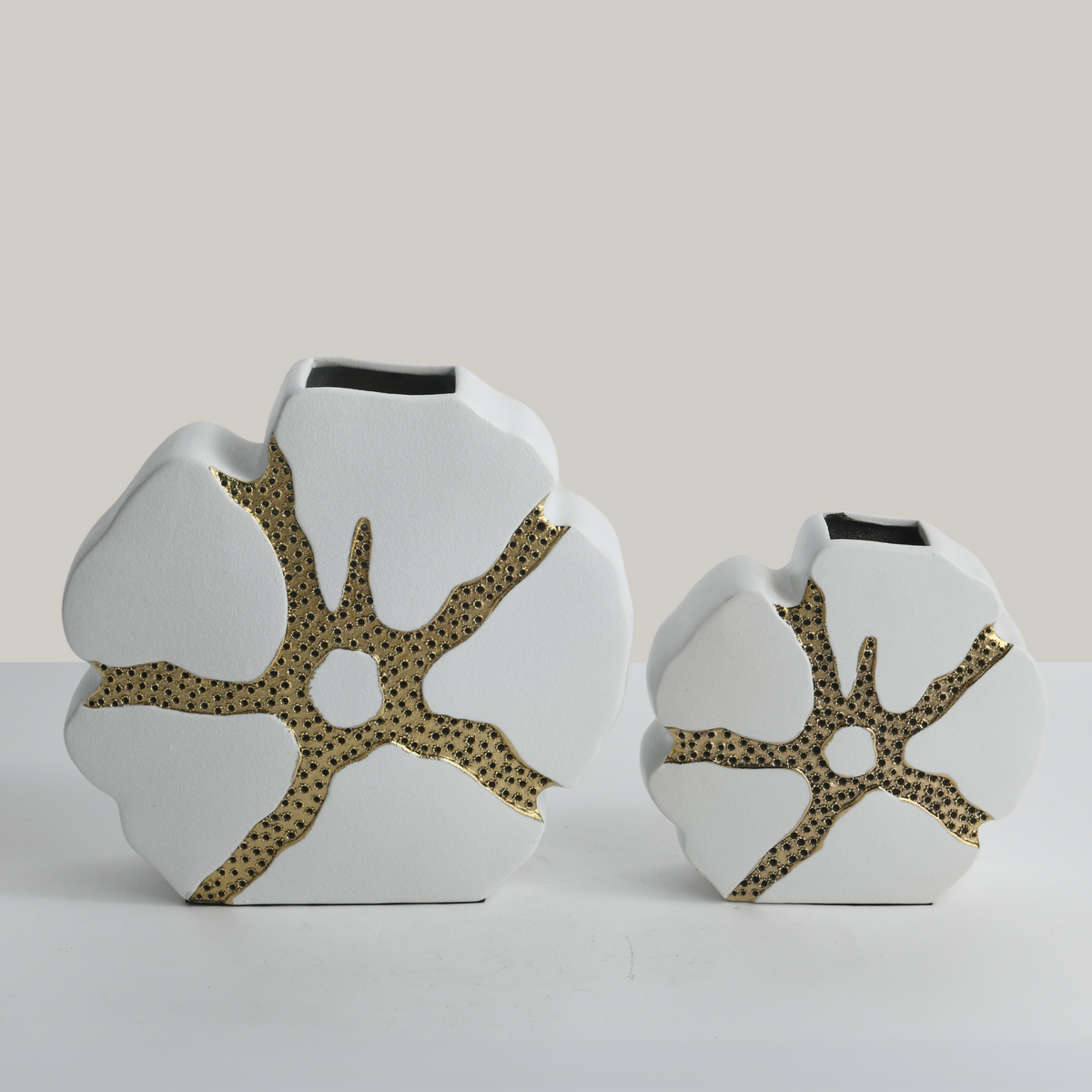 Aurea Bloom Ceramic Flower Vase (Set of 2)