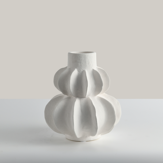 Ivory Bloom Ceramic Flower Vase (Small)