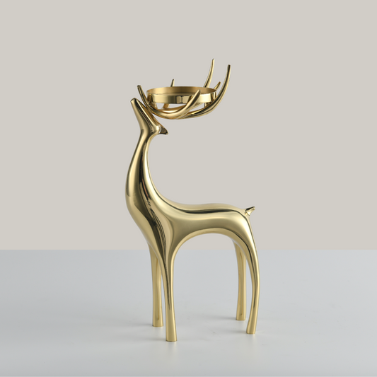 Luminous Stag Copper Candle Holder (Large)