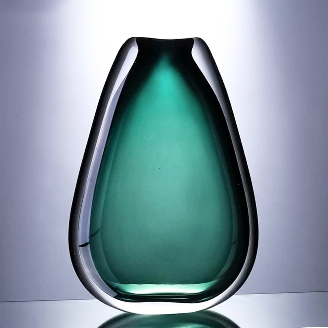 Verdant Elegance Glass Vessels Vase