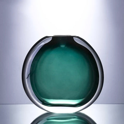 Verdant Elegance Glass Vessels Vase