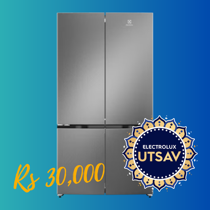 Electrolux Oven UltimateTaste 500 KOD3H50BK + Microwave with Air Fryer UltimateTaste 900 EMSB30XCF + Chimney UltimateTaste 700 Series ECS9932KB + Hob UltimateTaste 300 EHG9430BCI with Festive Price Refrigerator