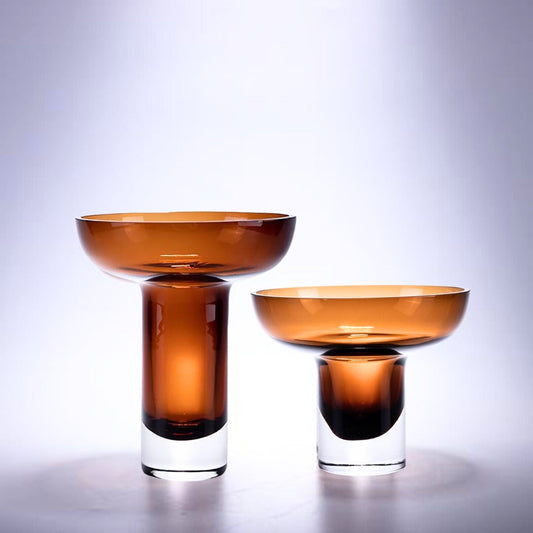 Champagne Cascade Glass Serenity Vase