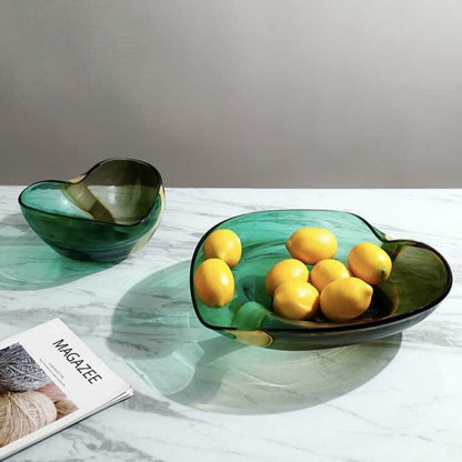 Heartfelt Elegance Glass Fruit Bowl