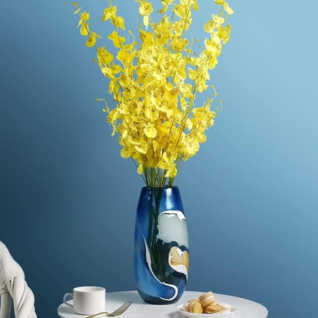 Sapphire Serenity Glass Tranquility Vase