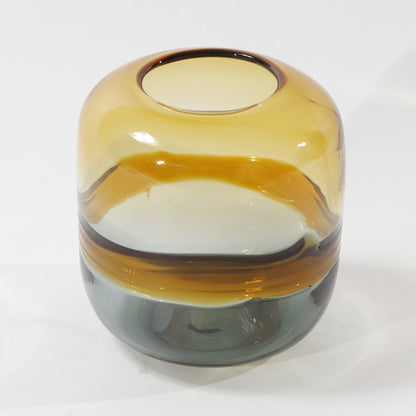 Champagne Cascade Glass Elegance Vase