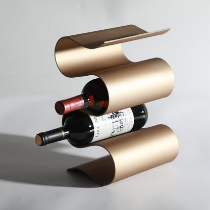 Opulent Brass Elegance Wine Rack