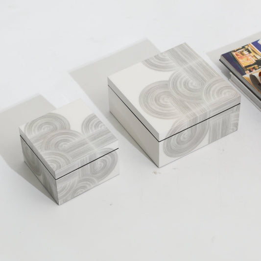 Contemporary White MDF Storage Box