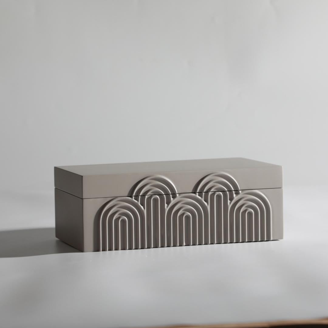 Contemporary Grey Resin Storage Box