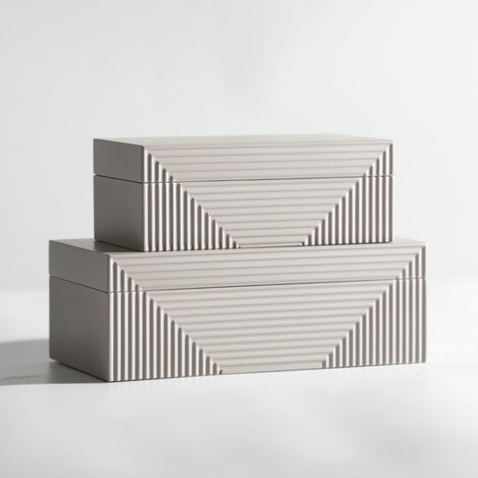 Elegant Grey Resin Storage Box