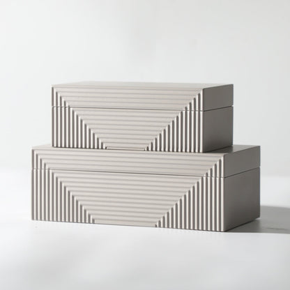 Elegant Grey Resin Storage Box