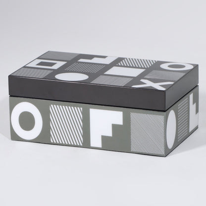Contemporary Black & White MDF Storage Box