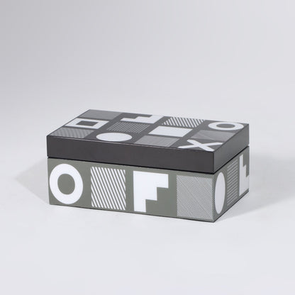 Contemporary Black & White MDF Storage Box
