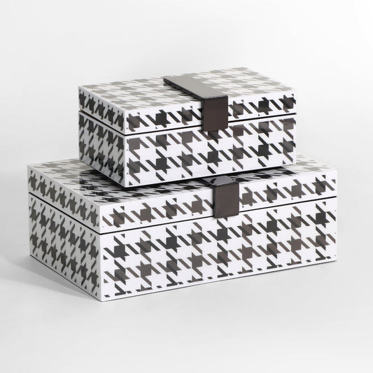 Classic Houndstooth Storage Duo Storage Box