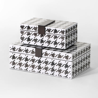 Classic Houndstooth Storage Duo Storage Box