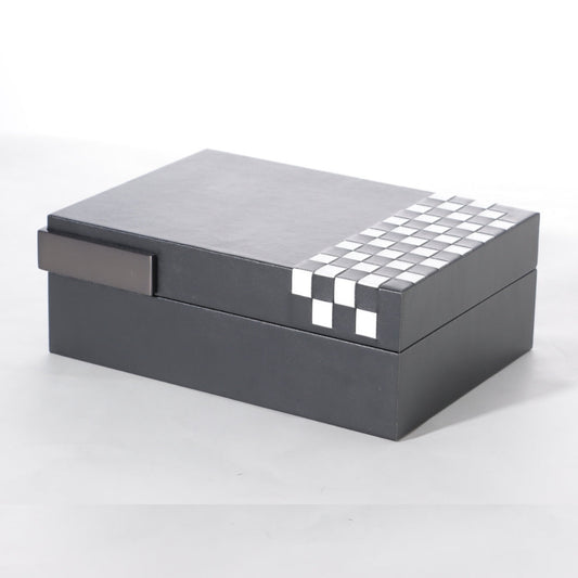 Artistry in Weaving Leather Storage Box