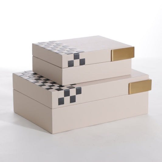 Elegance in Weaving Leather Storage Box