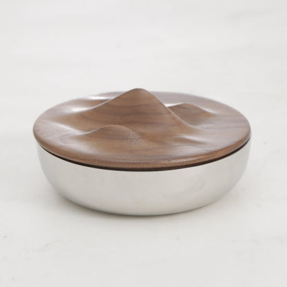 Woodland Opulence Silver & Walnut SS Steel Storage Box