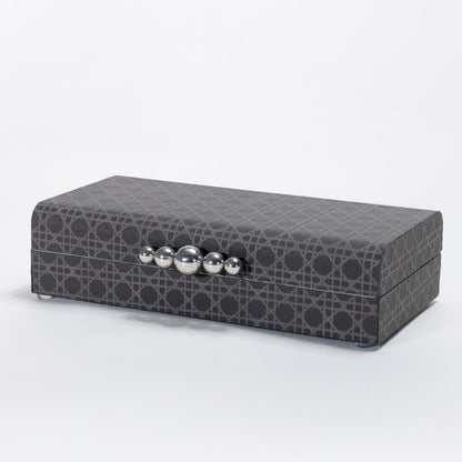Luxurious Black PU Leather Square Storage Box