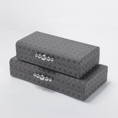 Luxurious Black PU Leather Square Storage Box