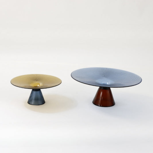 Azure Breeze & Champagne Dreams Glass Fruit Bowl