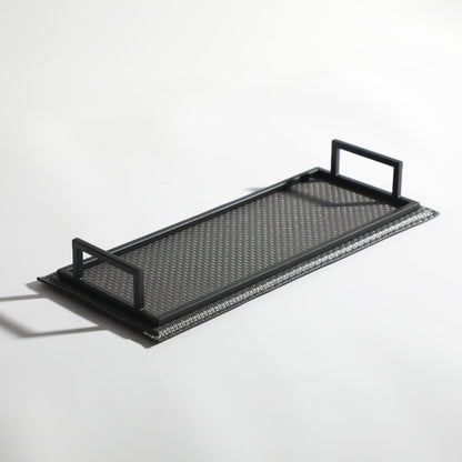 Majestic Grey Leather Classic Decorative Tray