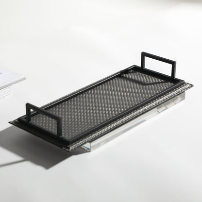 Majestic Grey Leather Classic Decorative Tray