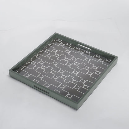 Ethereal Geometry Graphic Decorative Tray