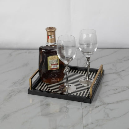 Symphony of Contrast Square Decorative Tray