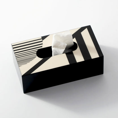 Noir Chic Tissue Holder
