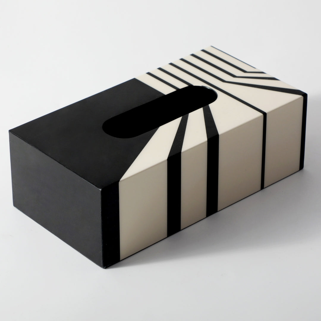 Noir Chic Tissue Holder