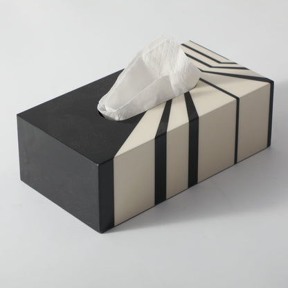 Noir Chic Tissue Holder