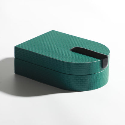 Chic Green PU Leather and MDF Storage Box