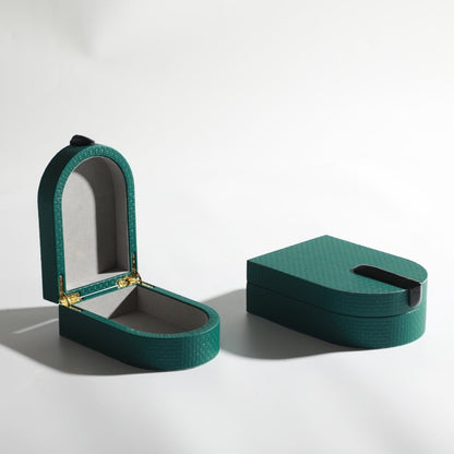 Chic Green PU Leather and MDF Storage Box