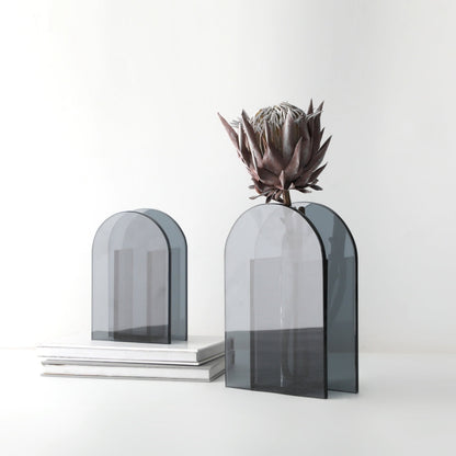 Ebony Radiance Glass Vase