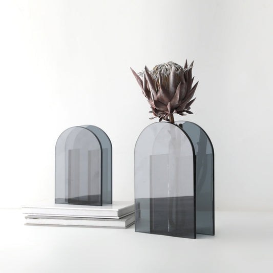 Ebony Radiance Glass Vase