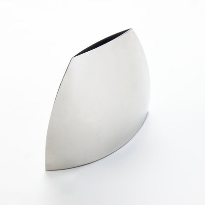 Majestic Silver Steel Statement Vase