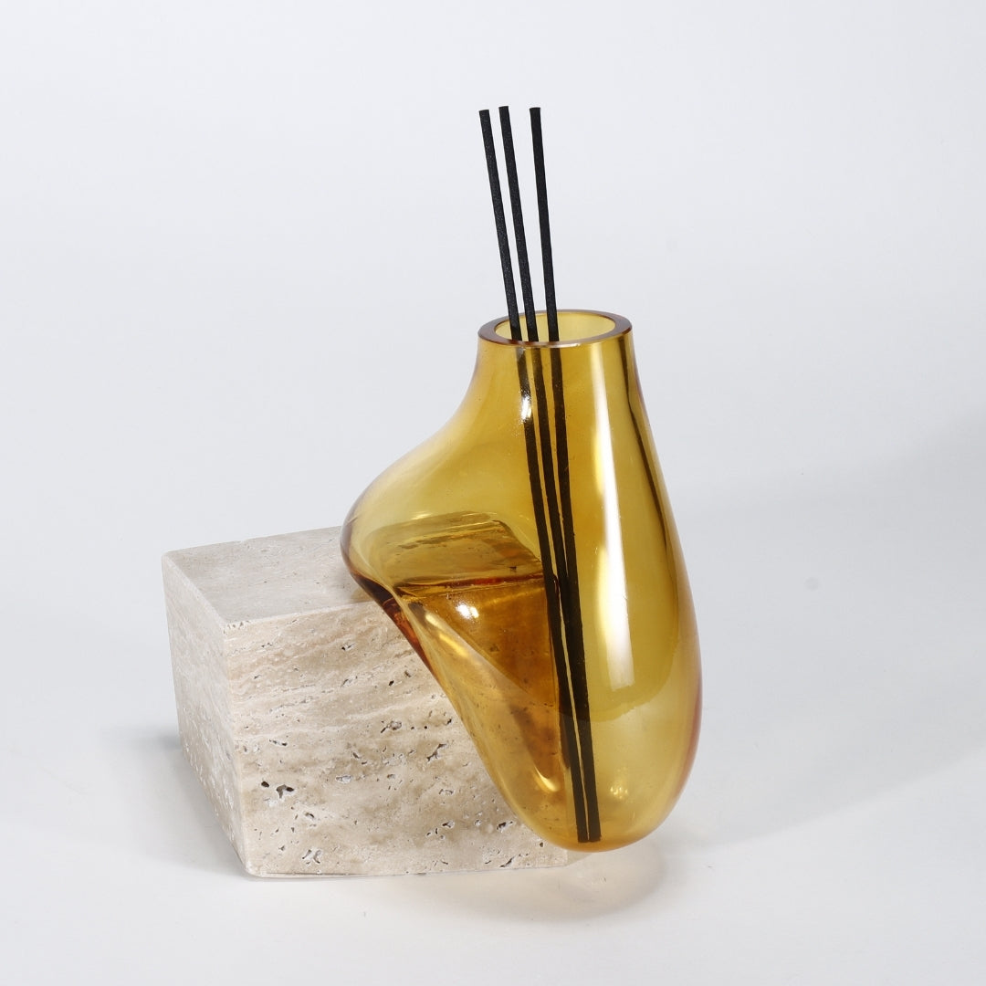 Serenity in Scent Beige & Amber Marble Aroma Bottle