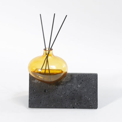 Elegance in Aroma Black & Amber Marble Aroma Bottle