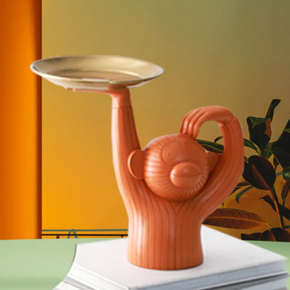 Elegant Monkey Butler Desktop Figurine