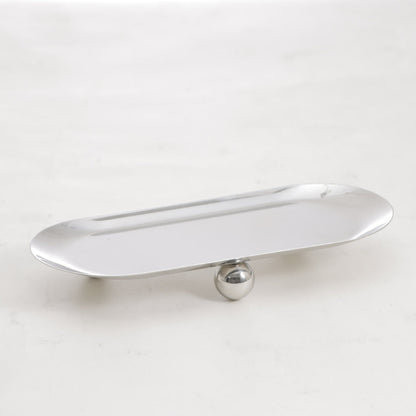 Serenity in Silver Ballad Steel Decorative Tray