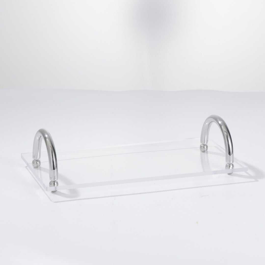 Crystal Clear Elegance Acrylic Serving Decorative Tray