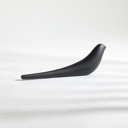 Sculpted Songbird Black Resin Bird Sculpture