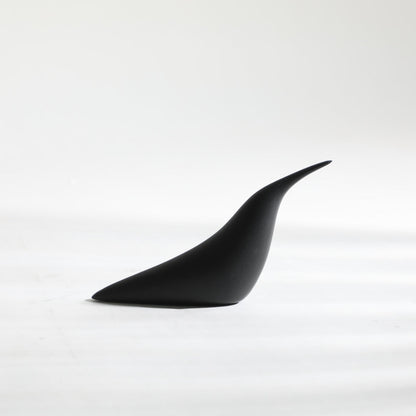 Sculpted Songbird Black Resin Bird Sculpture
