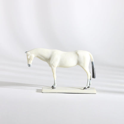 Equine Elegance Ivory Resin Horse Sculpture